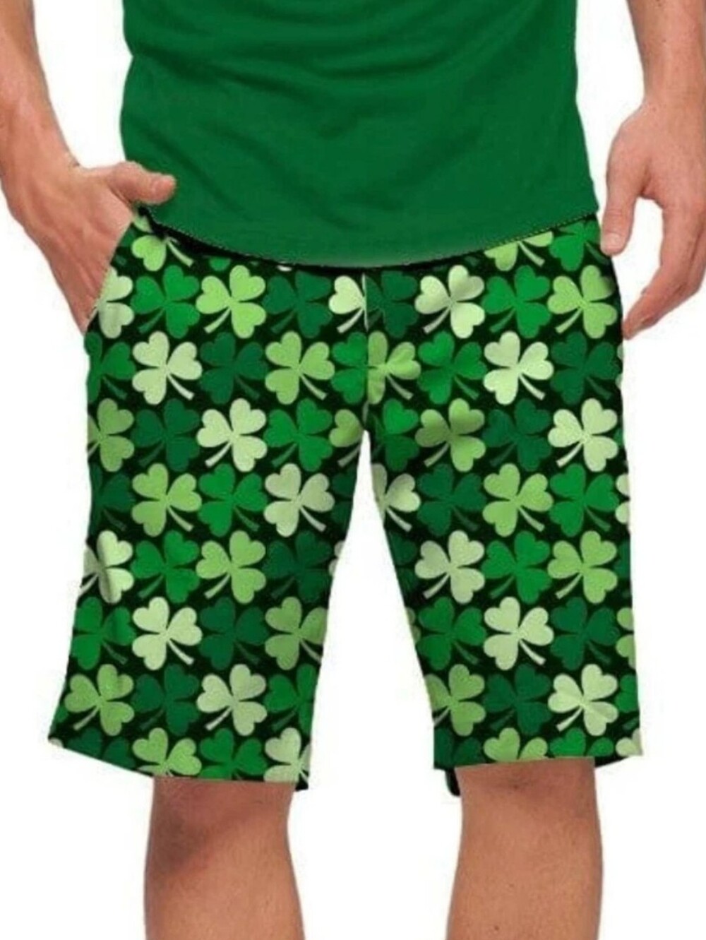 Loudmouth Golf Men's StretchTech Shorts Sham Totally Rocks Men's 34 St. Patricks